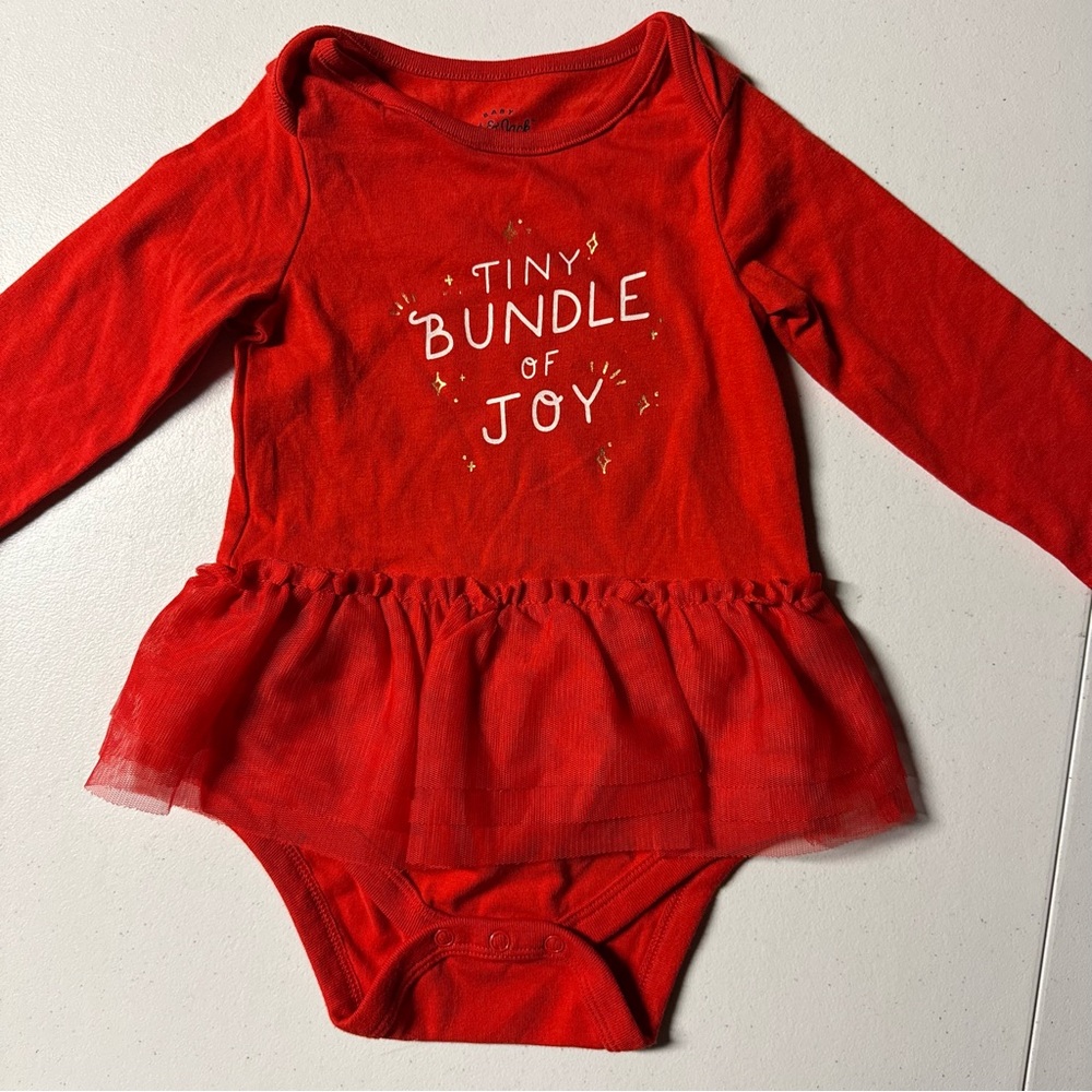 4/$10! Cat & Jack Long Sleeve Christmas Onesie